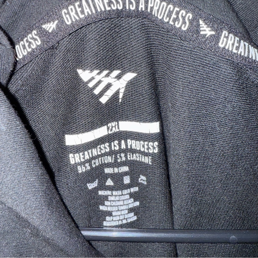 Paper Plane Greatness Is A Process Black Pullover Hoodie Jay Z Mens Size 2XL - Picture 3 of 6